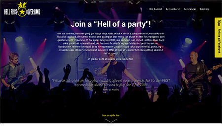 Hjemmeside – Hell Friis Over Band